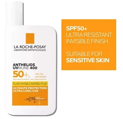 NEW LA ROCHE-POSAY Anthelios SPF 50+ Ultra Protection Invisible Fluid Cream 50ML