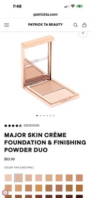 Patrick Ta Major Skin Crème Foundation & Finishing Powder Duo NEW $52 FAIR 2