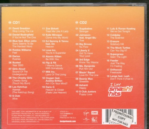 Various Artists I Luv Smash! Hits double CD UK Emi 2003 compilation. Has promo - Picture 2 of 4