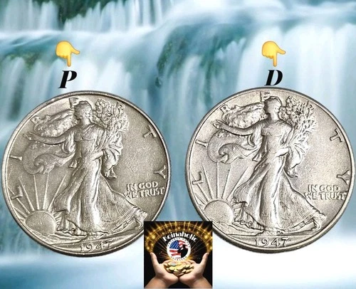 1947 D Walking Liberty Half Dollar, XF-AU, Pulled From Storage Fast Ship 🚢