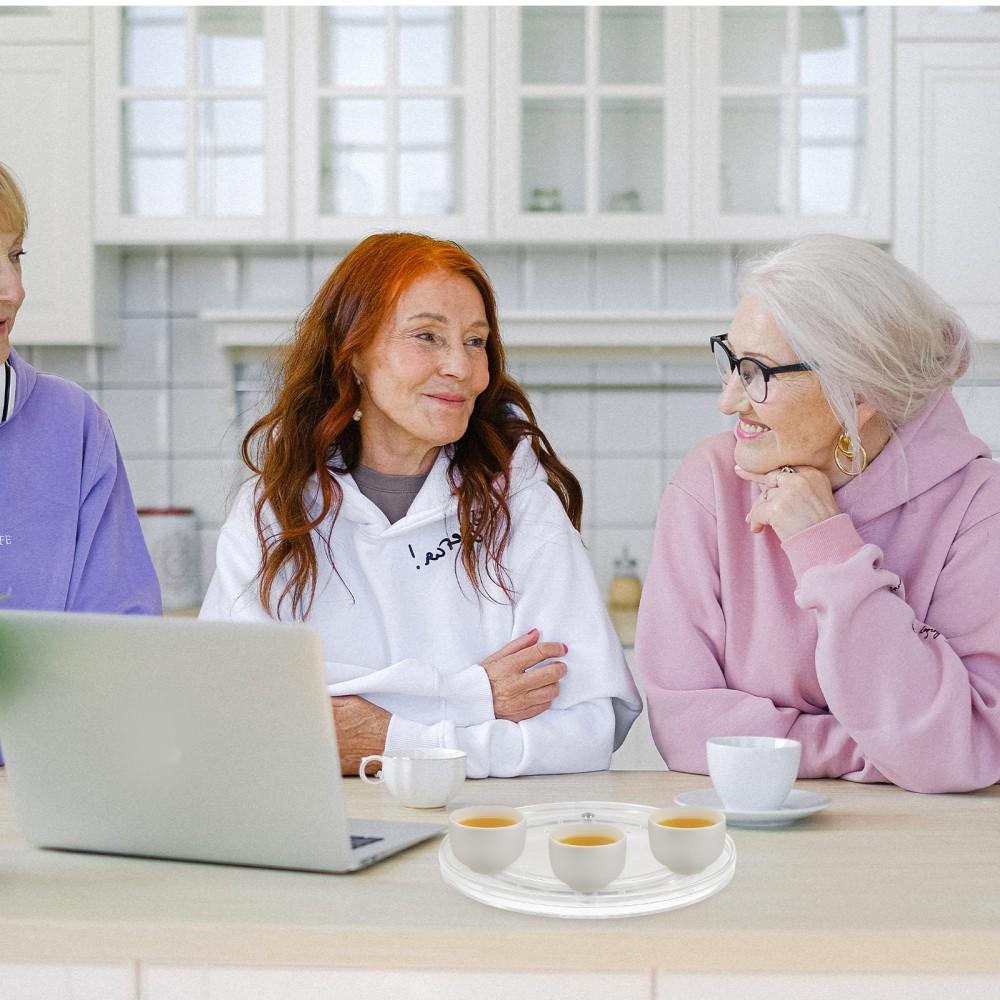 6-inch Rotating Display Stand Plastic Turntable Base for Small Items