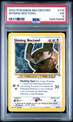 2002 Pokemon Neo Destiny 110 Shining Noctowl PSA 5 130578206