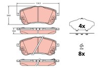 TRW BremsbelÄGe Bremsbelagsatz Vorne Passend FüR Toyota Corolla