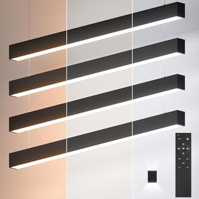4FT LED Linear Lights with Remote 60W Up and 12W Down Light, 3000-5000K 4 Feet 