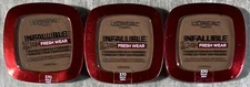 3 L’Oréal Infallible 24H Fresh Wear Foundation In A Powder 370 Mocha NEW