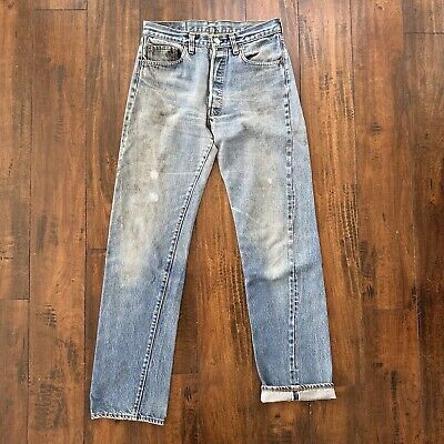 Levis Vintage 80s Redline Selvedge USA 501 Light Wash Jeans Levis Vintage 80s Redline Selvedge USA 501 Light Wash Jeans
