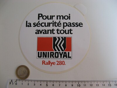 UNIROYAL RALLY 280 SAFETY TYRE STICKER FORMULA1 RACING DECAL