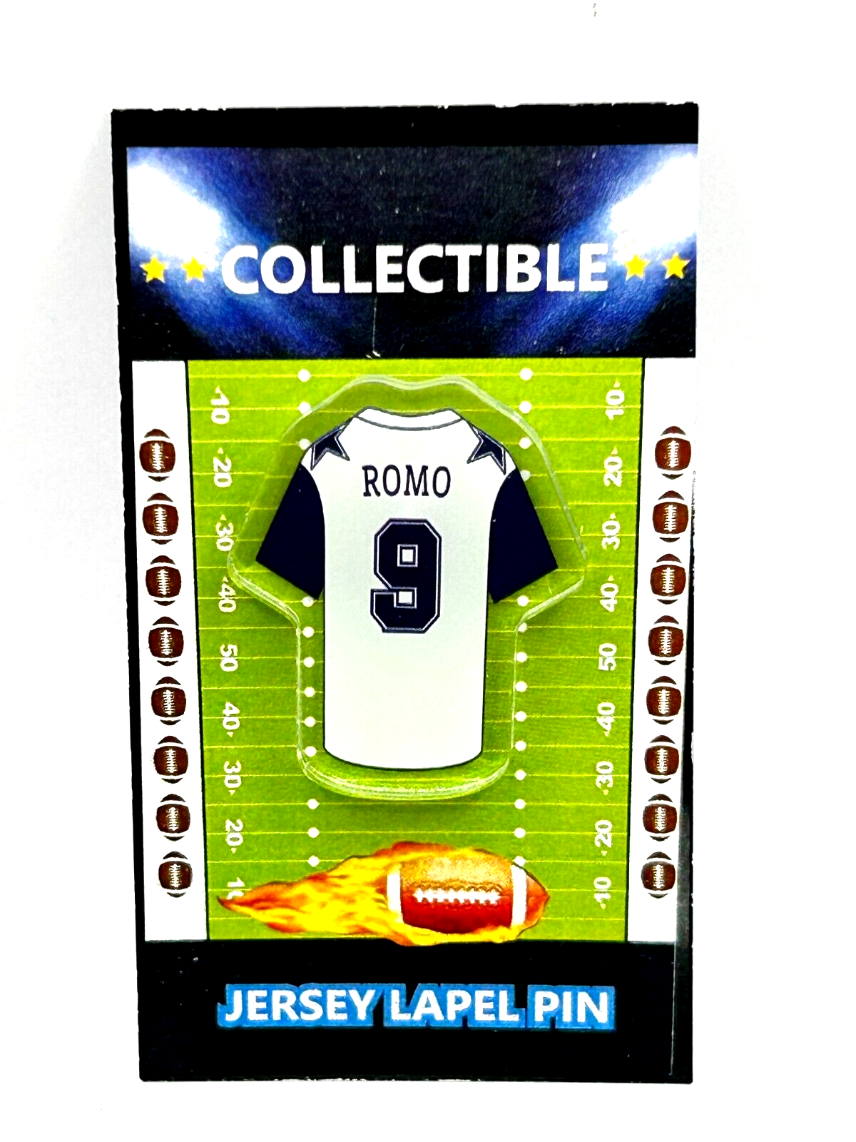 Dallas Cowboys Tony Romo Retro Jersey Lapel Pin Collectible Free Shipping