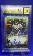 2017 Bowman Chrome Yoan Moncada Gold Refractors Rookie Auto #'d 