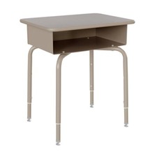 Student Desk with Open Front Metal Storage Book Box  Gray Top - Classroom Desk