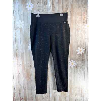 Calvin Klein Power Stretch Womens Legging Sz 0X Black Gray Wide