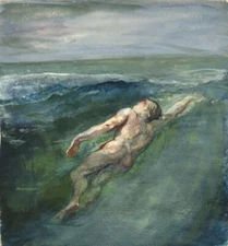 Swimmer John La Farge 1866 Art Print – American Realism and Romantic Seascape
