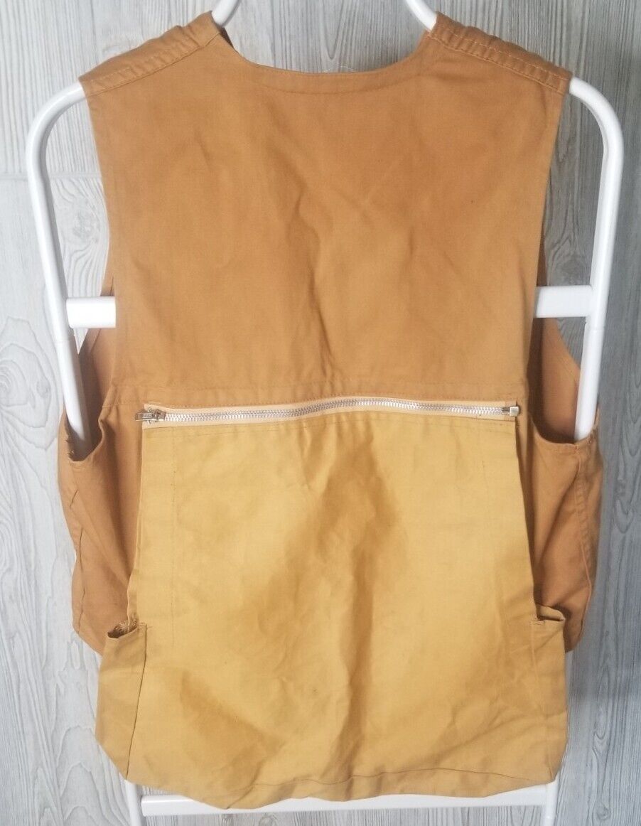 Vintage Nesco Mens Vest Small Brown Game Bag Upla… - image 2