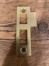 Antique Style Brass Door Strike Plate, Mortise Lock, Striker, Keeper, 3-1/4" SB