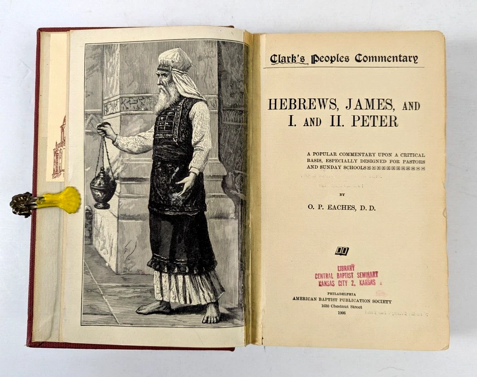 CLARK'S PEOPLES COMMENTARY 7 Volumes ex-libris Antique Books Rare 1890s up - Image 3 of 4