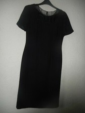 WINDSMOOR Dress size 10 Short Sleeve Black Mesh + Beaded Yoke ~ Evening/Occasion