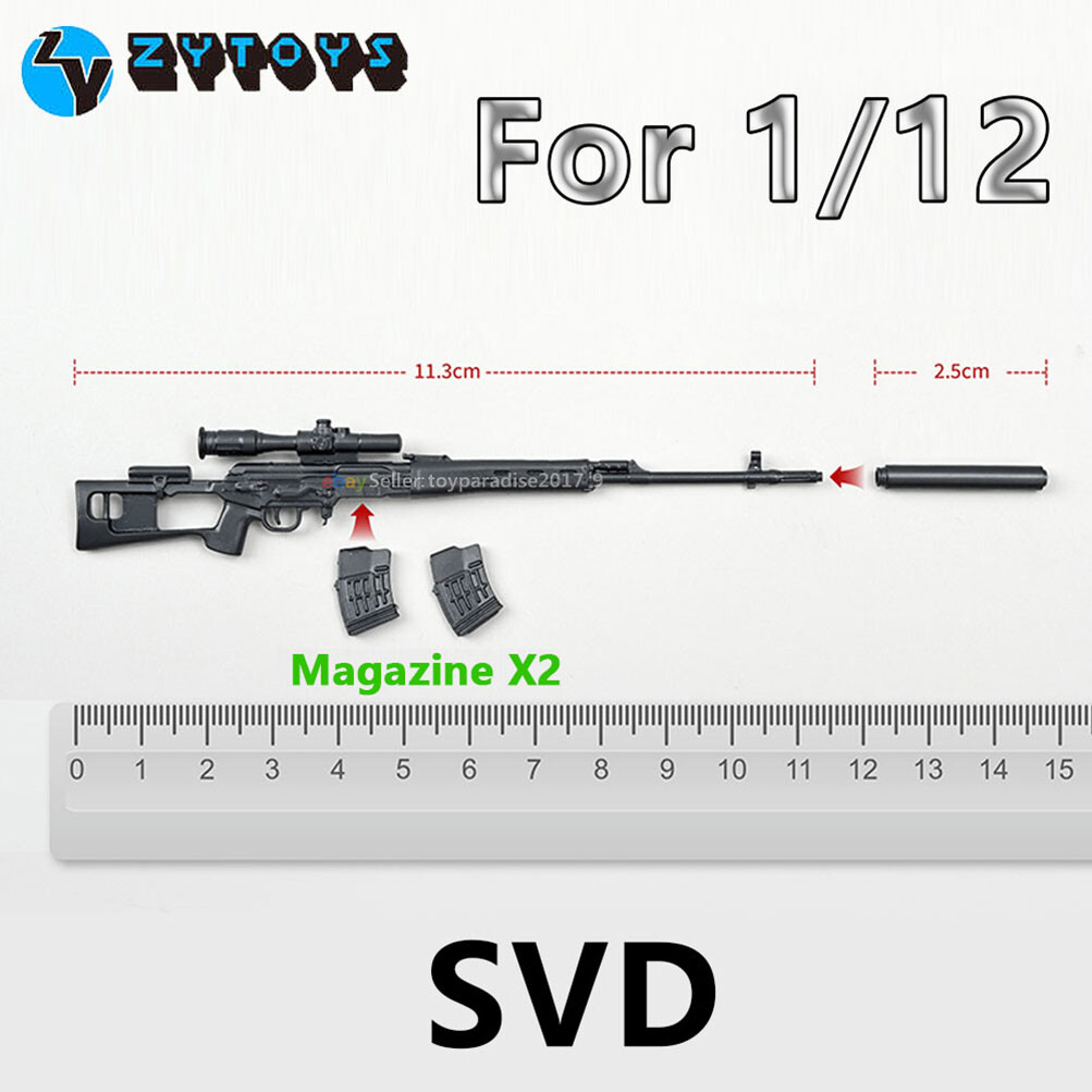 トイガン shin ZYTOYS 1/12 Weapon Set SVD Gun Model Sniper Rifle Action