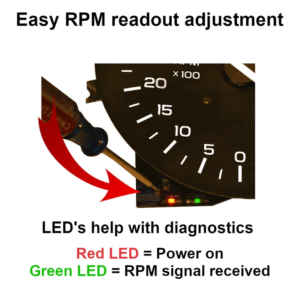 1982-89 Camaro V8 Tachometer Circuit Board Replacement, Pre-Calibrated Direct Fi - Image 2 of 2