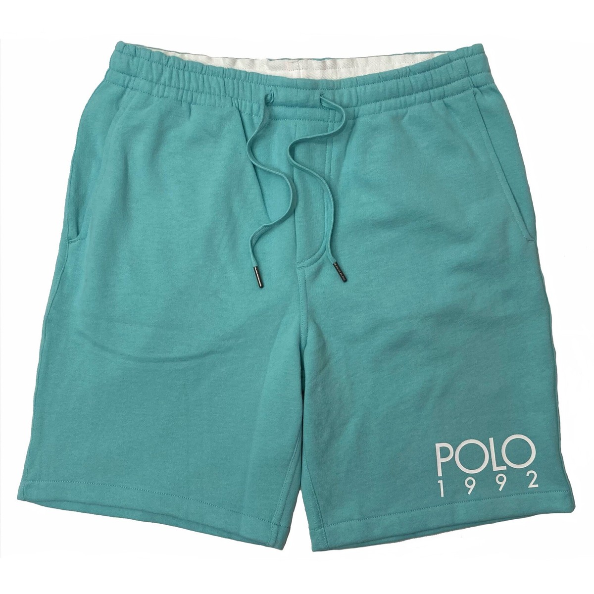 POLO RALPH LAUREN 1992 Fleece Shorts - Teal (MEN'S SMALL) S
