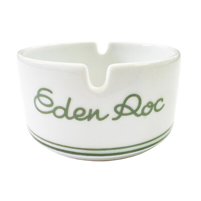 Hotel Eden Roc Ashtray Cap d'Antibes France  Vintage White Porcelain