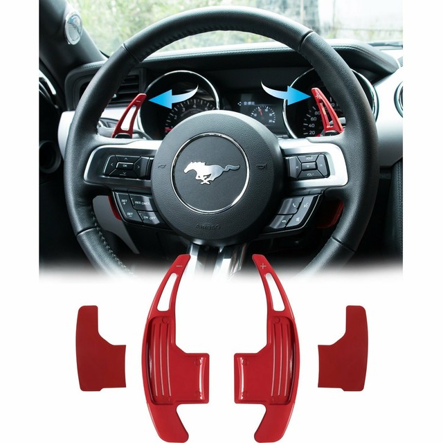 2x Aluminum Steering Paddle Shifter Extension for Ford Mustang 20152020 (Red) eBay