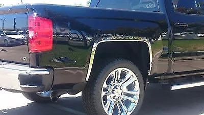 2016-2018 Chevrolet Silverado 1500 2500 3500 Stainless Steel Fender Trim - Image 2 of 2