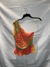 INC International Concepts Multicolor Peplum One Shoulder Blouse Size Small NWOT