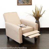 Living Room Contemporary Camel Leather Recliner Club Chair on sale Living Room Contemporary Camel Leather Recliner Club Chair on sale