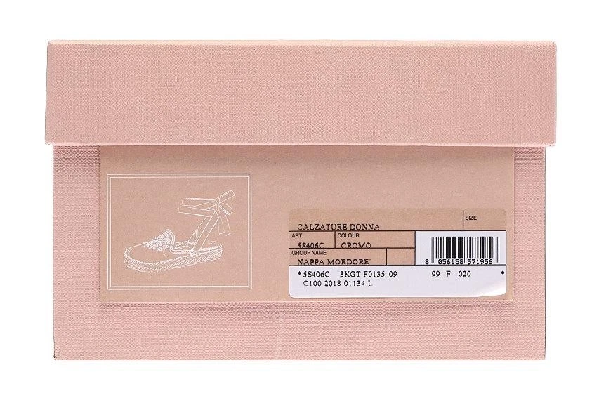 NEW MIU MIU PRADA GOLD LEATHER CRYSTALS ESPADRILLES LACE PLATFORM SHOES 38/8 - Image 4 of 4