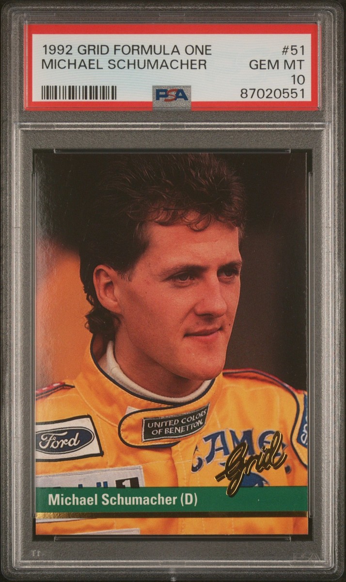 PSA 10 Michael Schumacher 1992 Grid Formula One #51 The GOAT