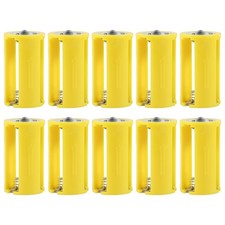 10Pcs 3 AA to 1 D Battery Convertor Adapter Holder 1.5V Output Battery...
