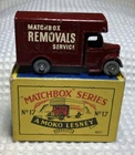 Matchbox/Lesney #17A BEDFORD REMOVALS VAN, w/Type B Box, in Near-Mint condition!