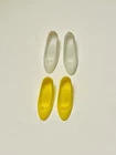 Vintage 1965 Barbie Francie Casey Twiggy White + Yellow Heels Shoes Lot Japan