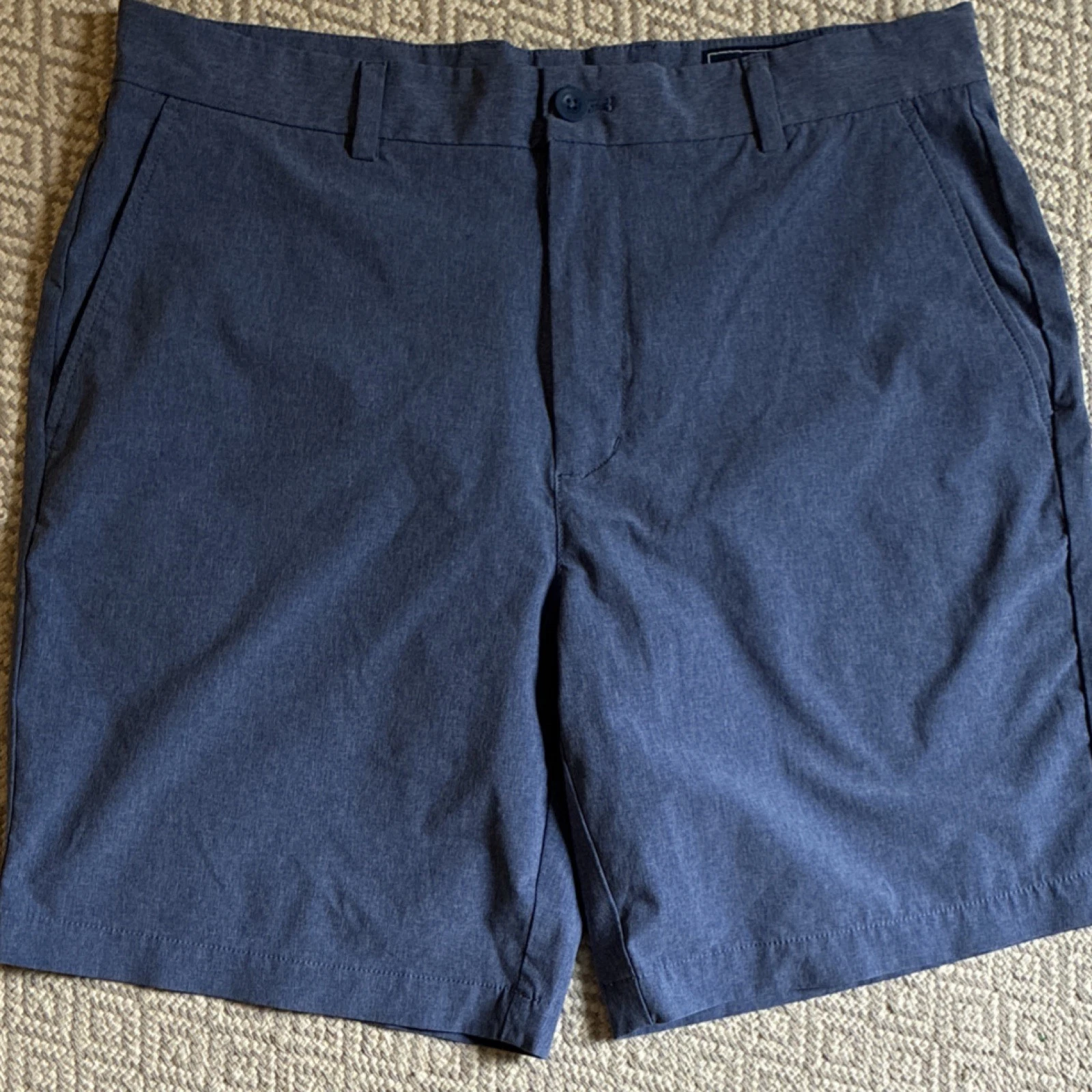 Vineyard Vines Breaker Performance Chino Shorts Blue Men's Flat Front Pockets