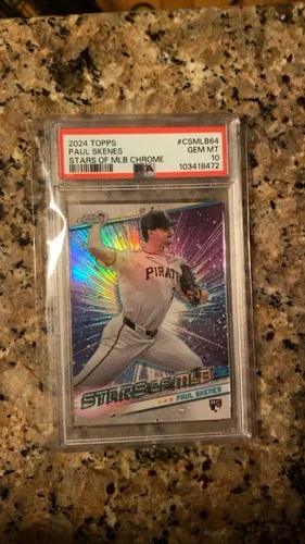 Topps 2024 Update Stars of MLB Chrome Paul Skenes Rookie CSMLB-64 PSA 10 Pirates