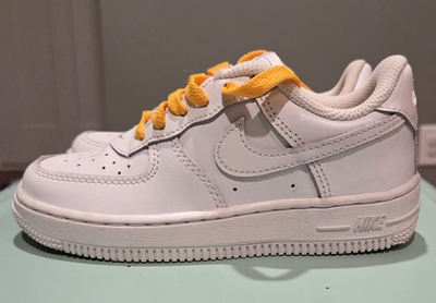 #ad #ad Nike Air Force 1 Unisex Kids Sneakers Triple White Boys 11C Leather Low Top $14.00