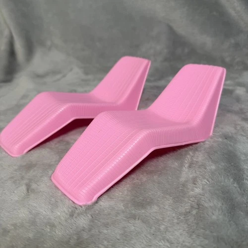 Barbie Pool Party Pink Chaise Lounge Chair Mattel Arco Furniture 1987 Set of 2