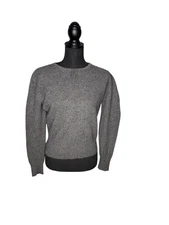 Nancy Heller Womens Gray Cashmere & Silk Sweater Size 2