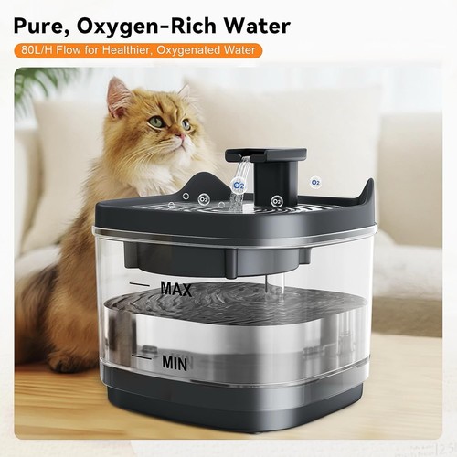 54 Oz Cat Water Fountain Separate Water Pump Pets Water Dispenser Indoor Home - 第 3/7 張圖片
