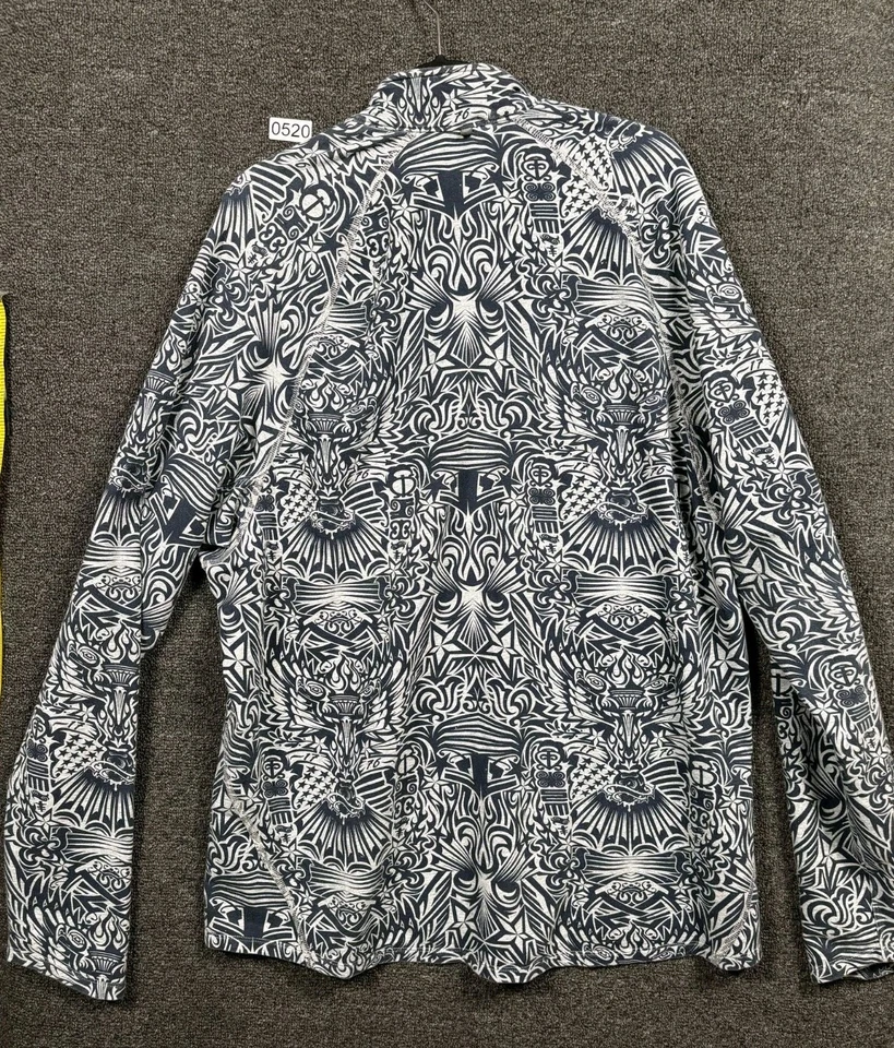 Camisa Pullover Nike Fit Gris Seco XL Nativa Abstracta Gris Activo Americano Maya Foto 2 de 4