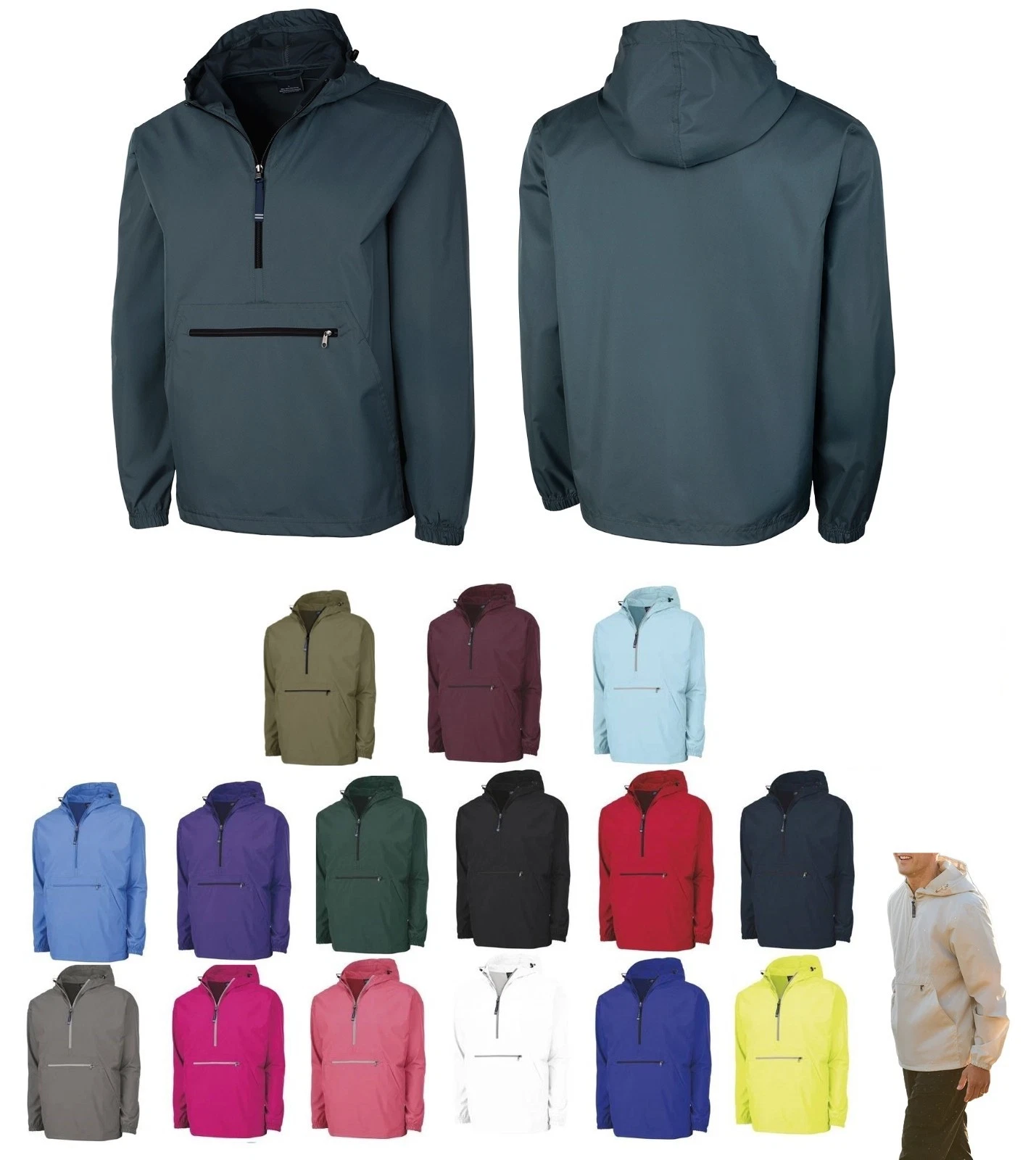 ANORAK, LIGHTWEIGHT, PACKABLE, RESISTS WIND/WATER, WINDBREAKER, HOOD, XS-5XL
Opens in a new window o