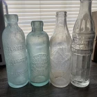 Lot 4 Vintage  Clear Glass Coca Cola/Cox Bros/ Dr Pepper & Atlanta