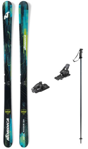 Nordica Soul Rider 84 snow skis 177 cm w-bindings (+ POLES at BuyItNow) NEW