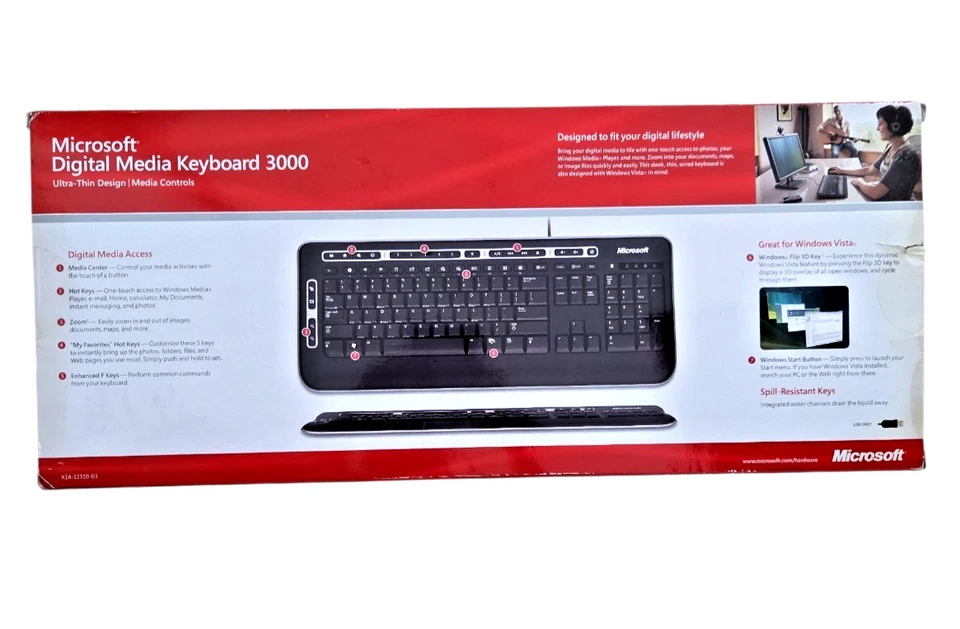 New Microsoft Digital Media Keyboard 3000 Wired Mac / PC - Image 2 of 4