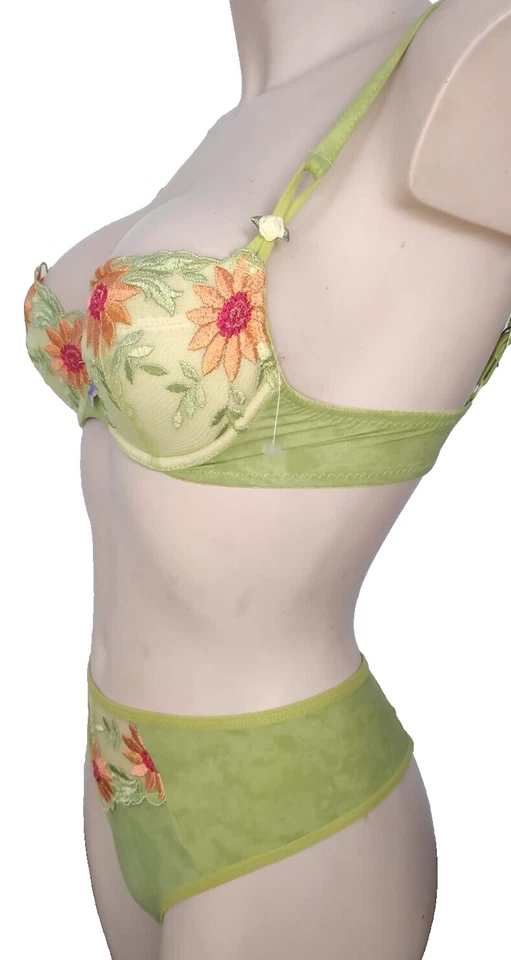 Kris Line BH SET Push-UP mit Bügel Gr.80A UK 36A String 40/L Sun Flower mit pads - Bild 2 von 4