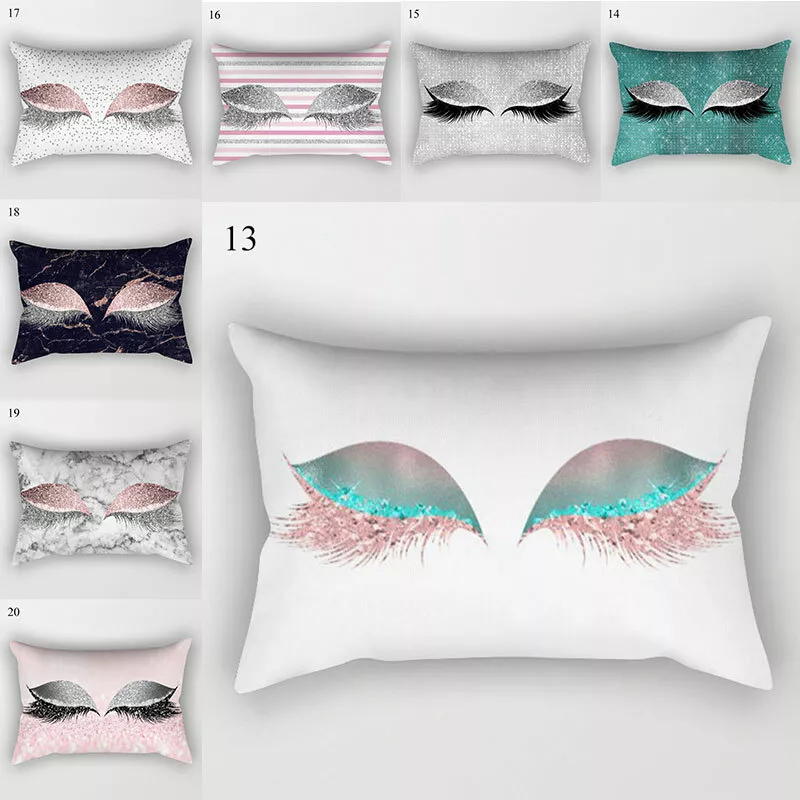 Pink eyelash pillow sale