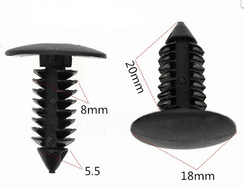 100x 8mm Clips de parachoques Auto Coche Agujero Plástico Remaches Sujetador Guardabarros Push Trim Pin - Imagen 3 de 6