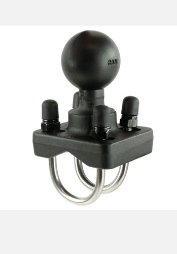 RAM-235U Ram Mounts Stainless Steel Double U-Bolt Base with 1.5" Ball