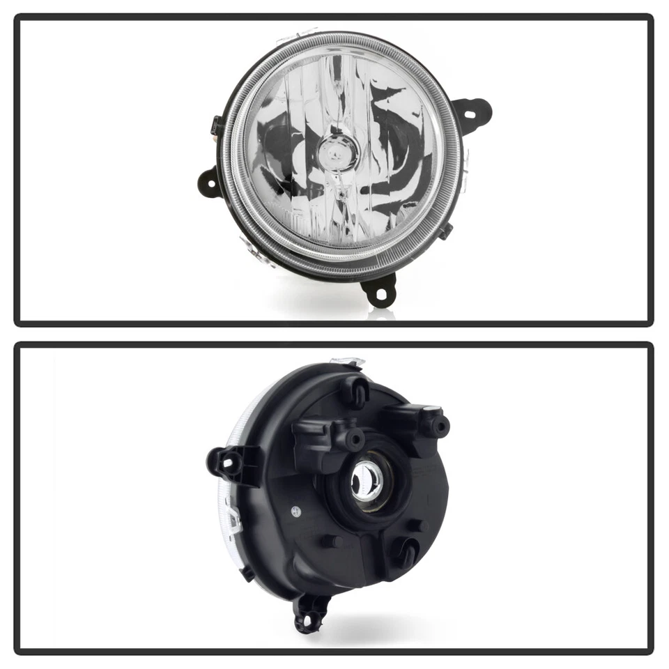 2007-2017 Jeep Patriot 2007-2010 Compass Chrome Headlights lamps Replacement Set - Image 3 of 4