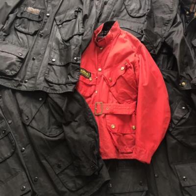 Barbour International 00's A7 Wax Jacket Championship Red M
